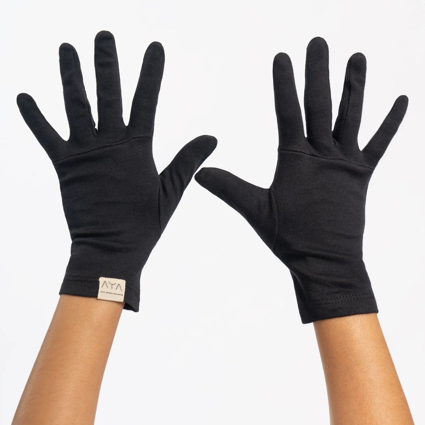 Unisex's Organic Pima Cotton Gloves color Black