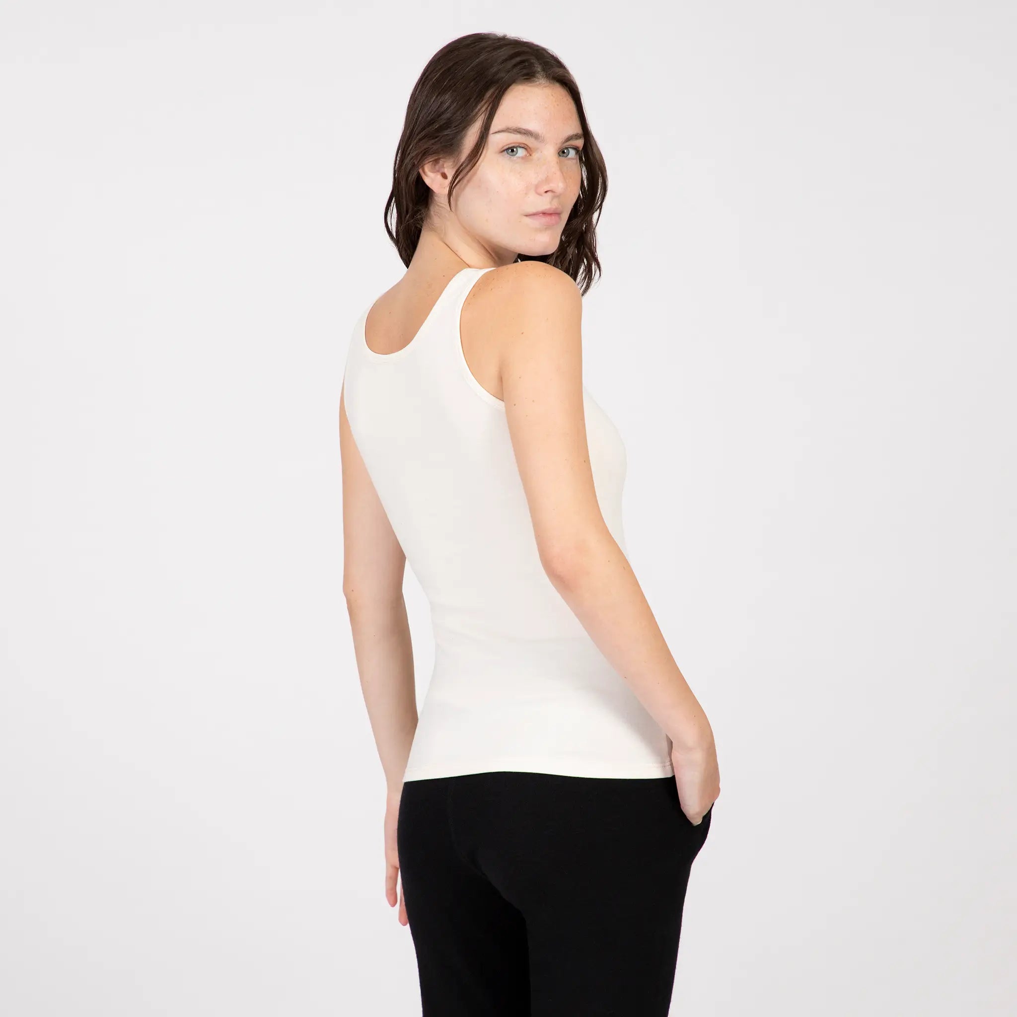 womens all natural tank top color Undyed