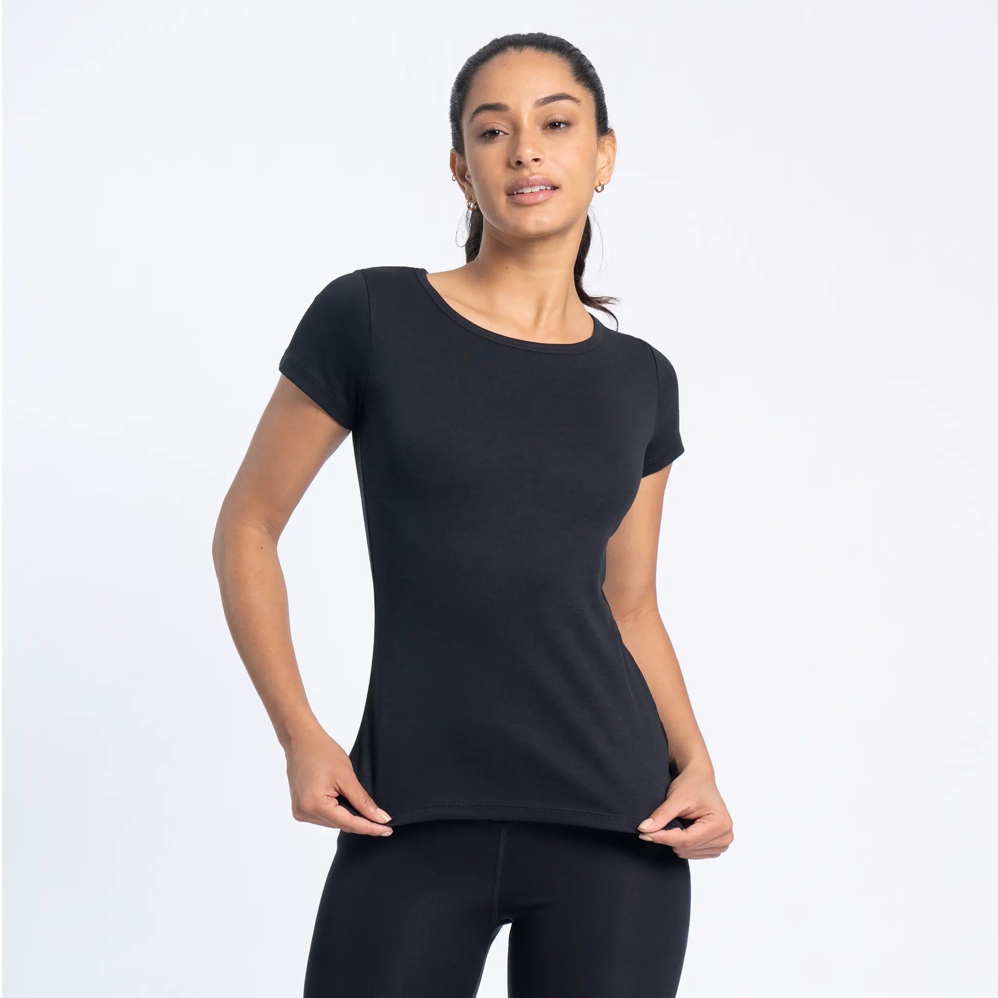 Women's Organic Pima Cotton T-Shirt color Black
