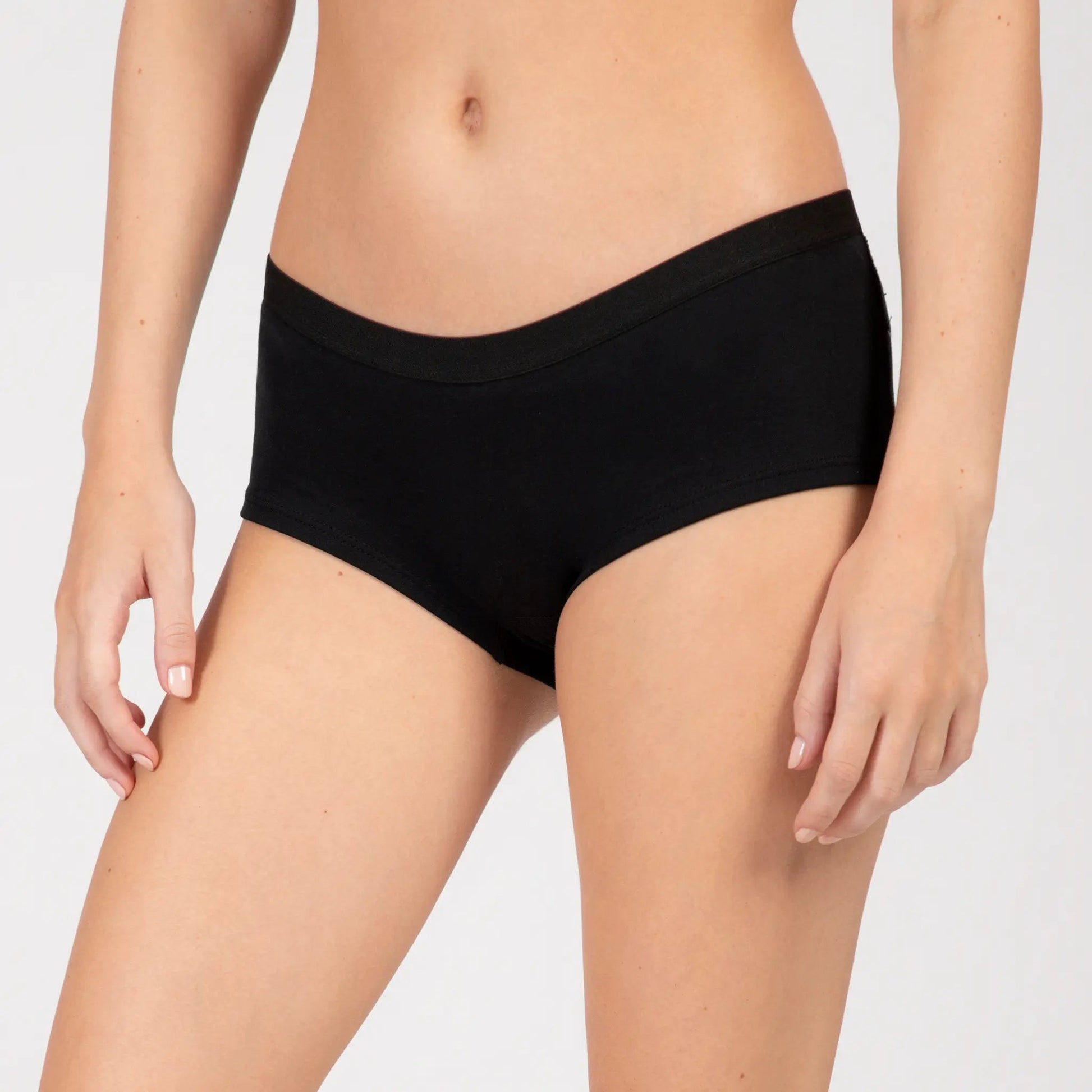 Women's Organic Pima Cotton Bikini Briefs color Black