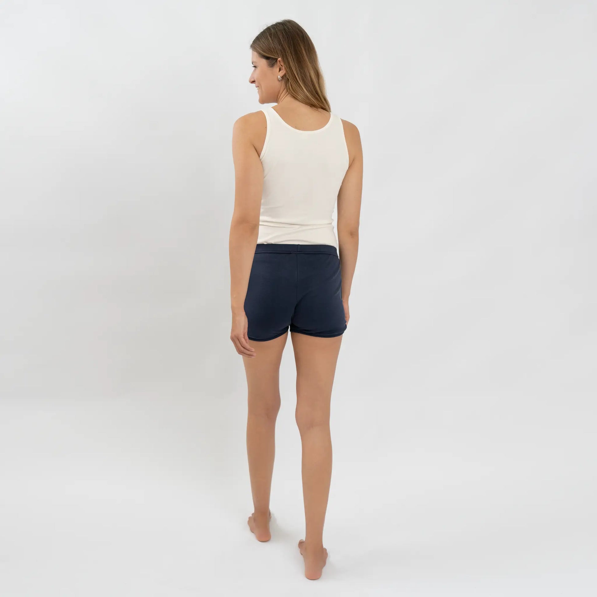 Women's Organic Pima Cotton Shorts color Navy Blue