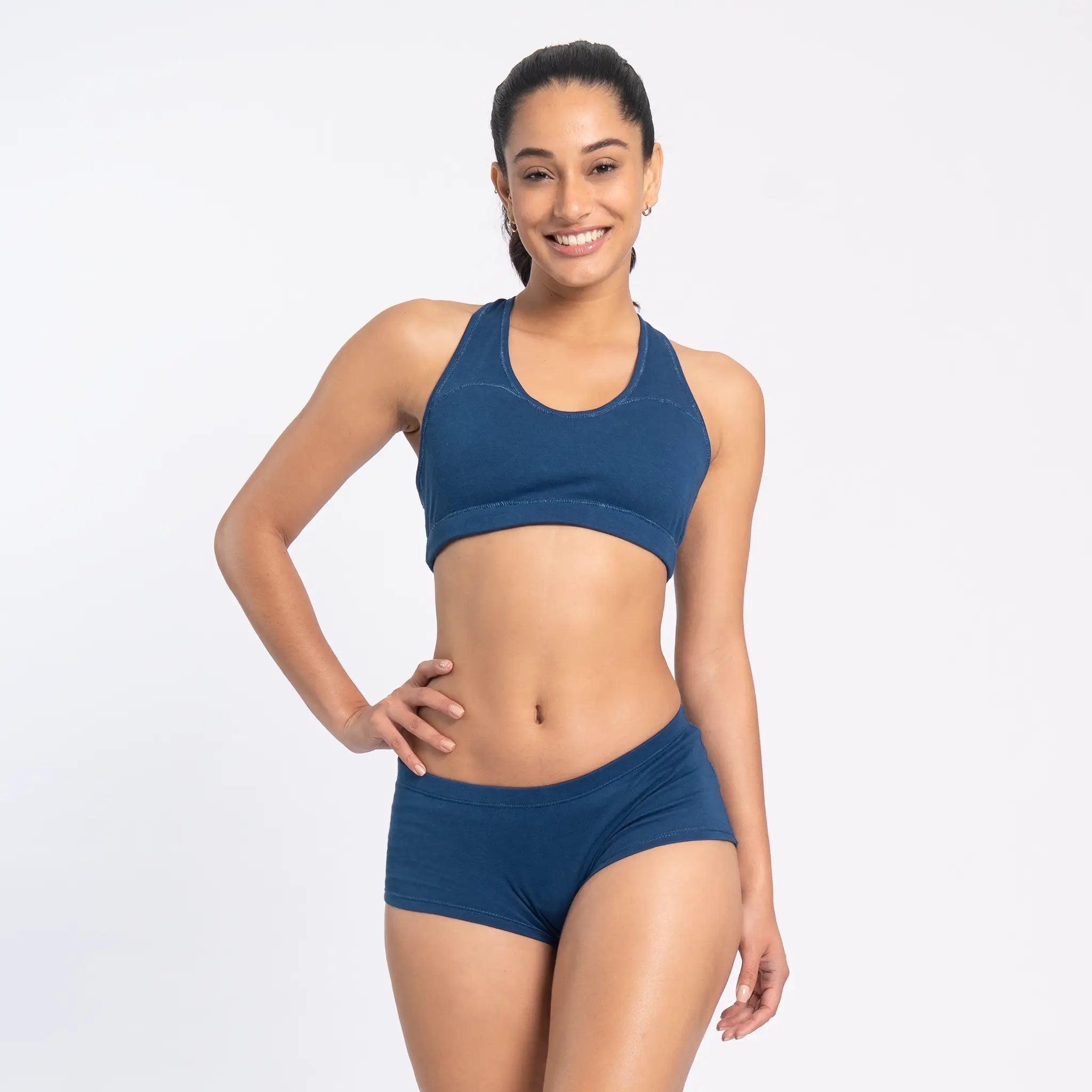 womens ecological panties color natural blue