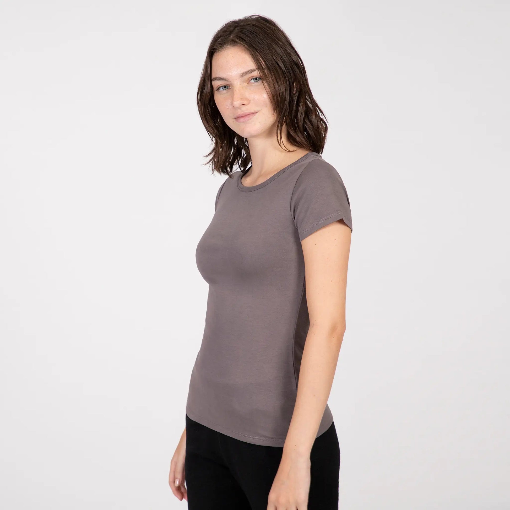 Women's Organic Pima Cotton T-Shirt color Natural Gray