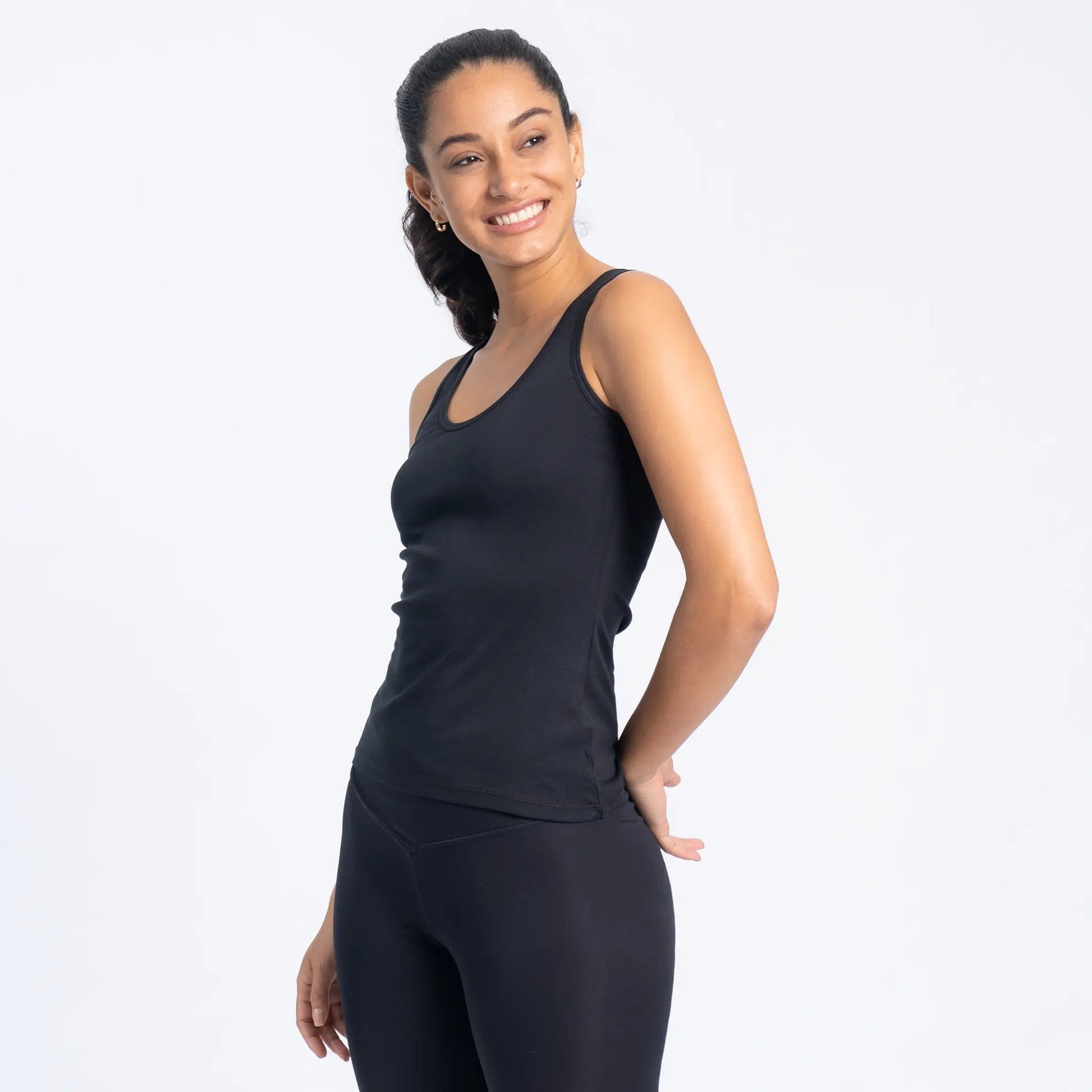 Women's Organic Pima Cotton Vest color Black