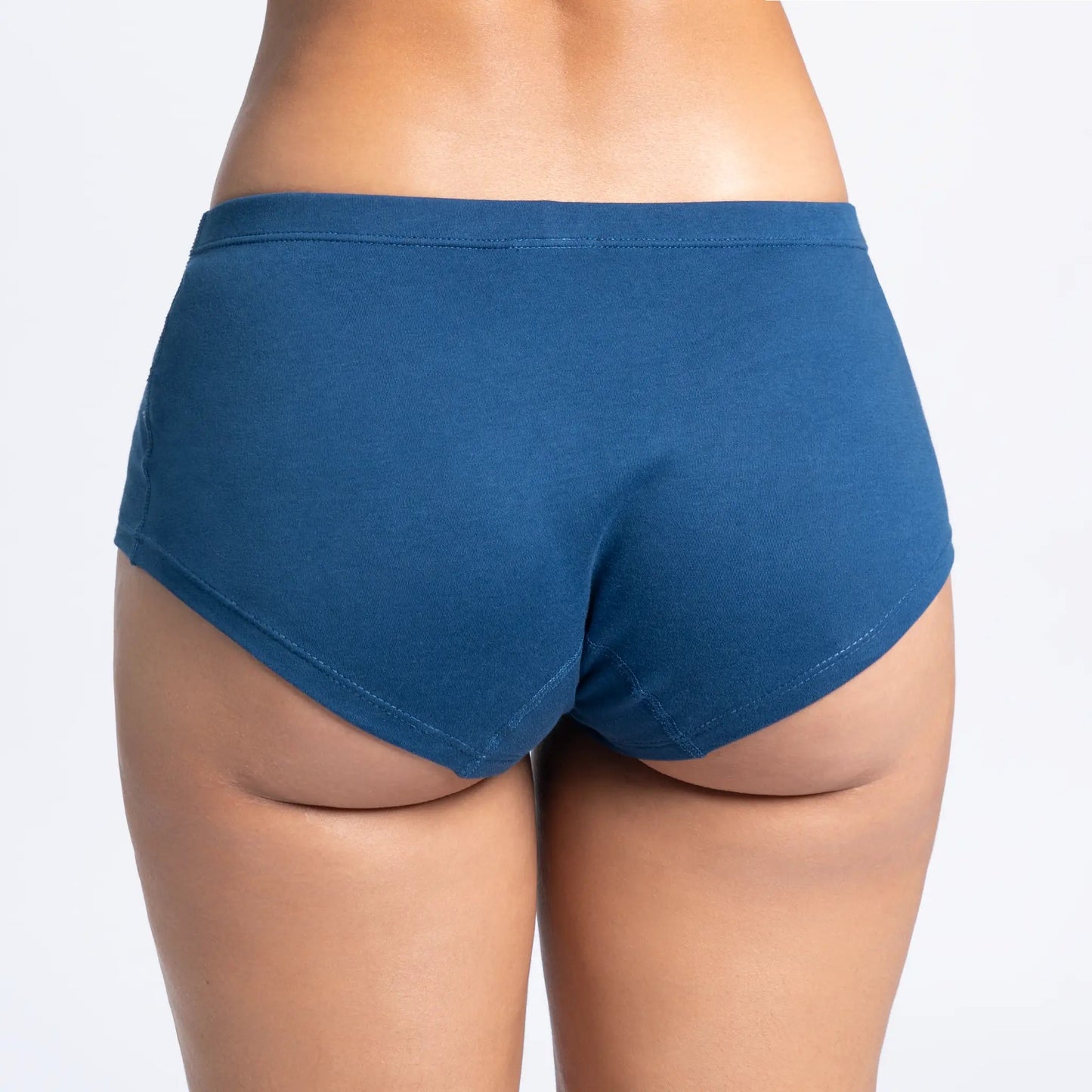 Women's Organic Pima Cotton Panties color Natural Blue