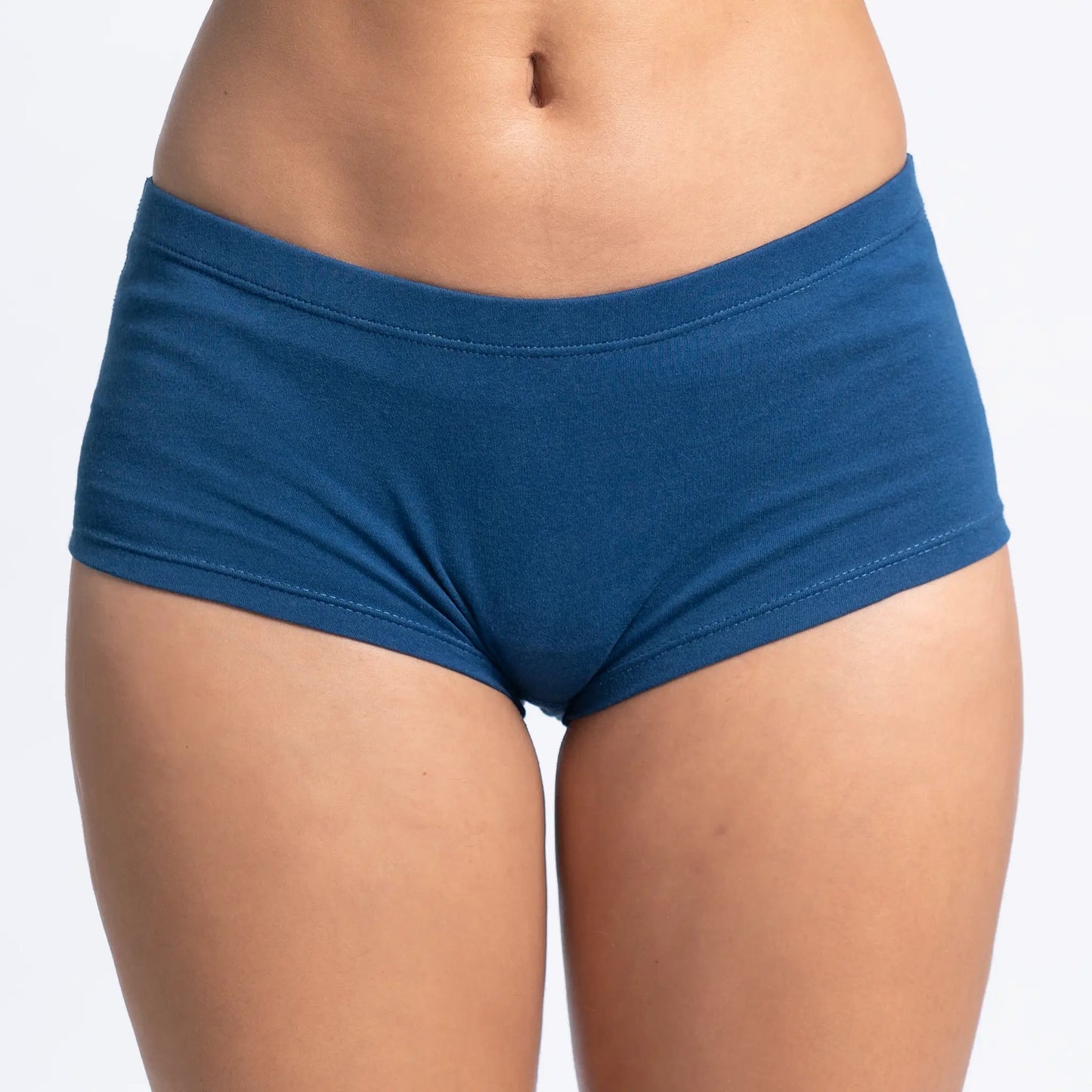 Women's Organic Pima Cotton Bikini Briefs color Natural Blue