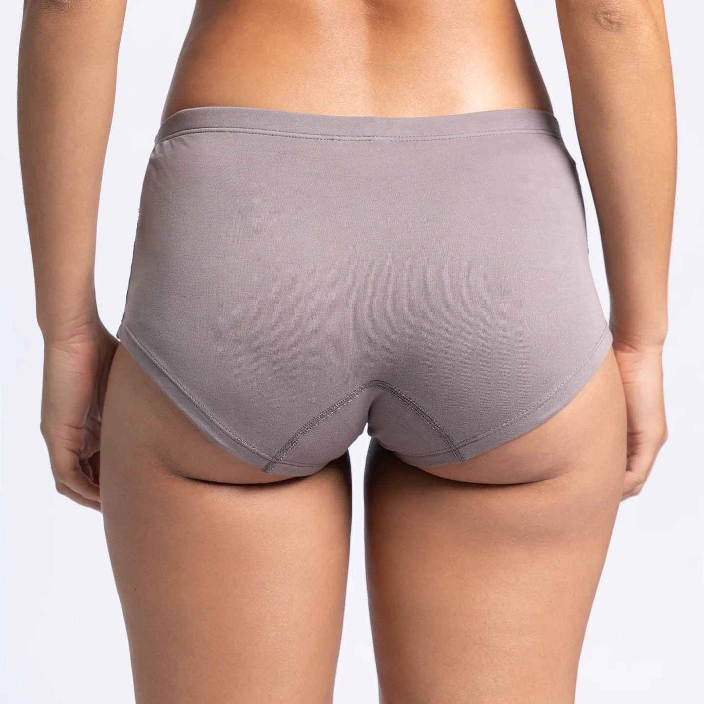 Women's Organic Pima Cotton Bikini Briefs color Natural Gray