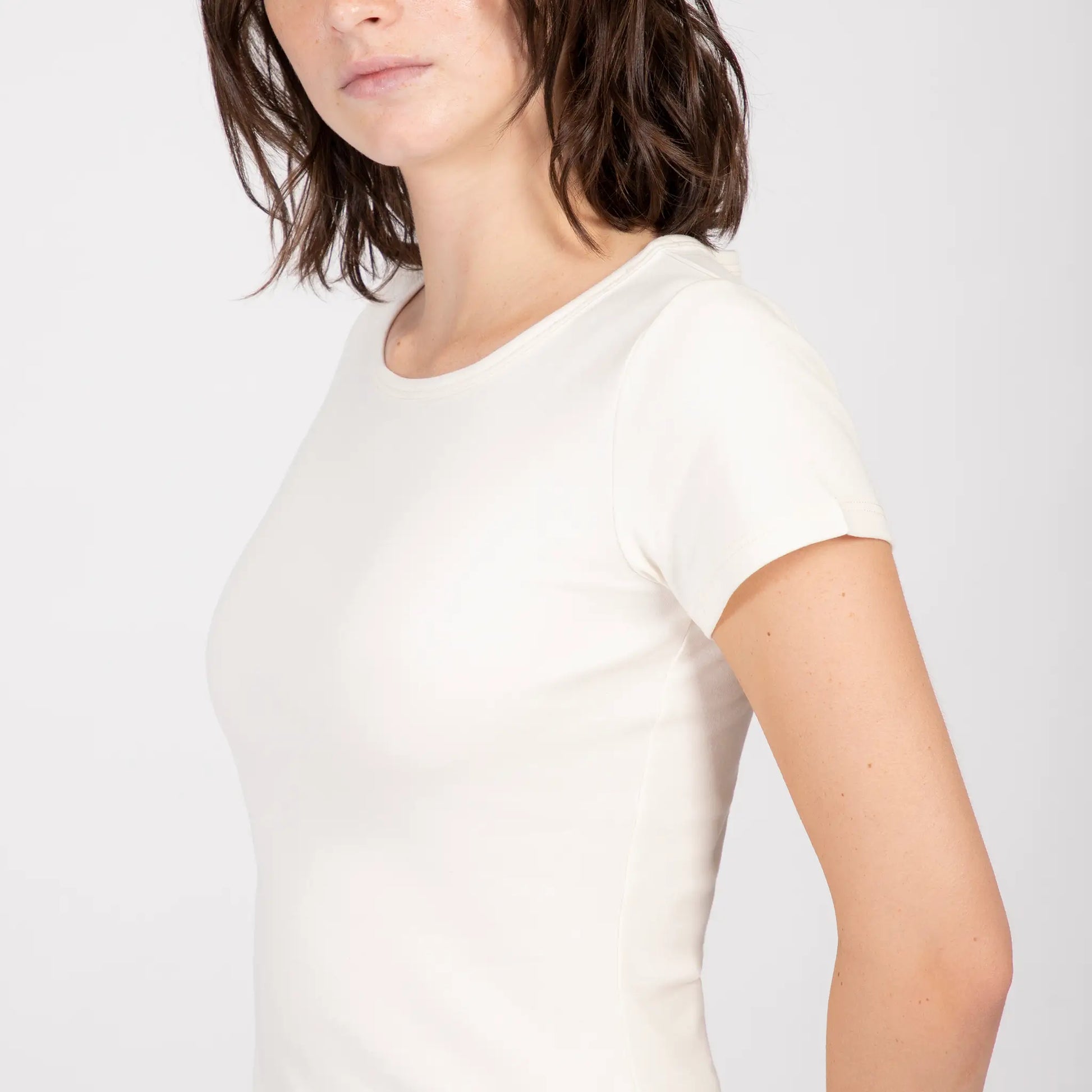 Women's Organic Pima Cotton T-Shirt color Undyed