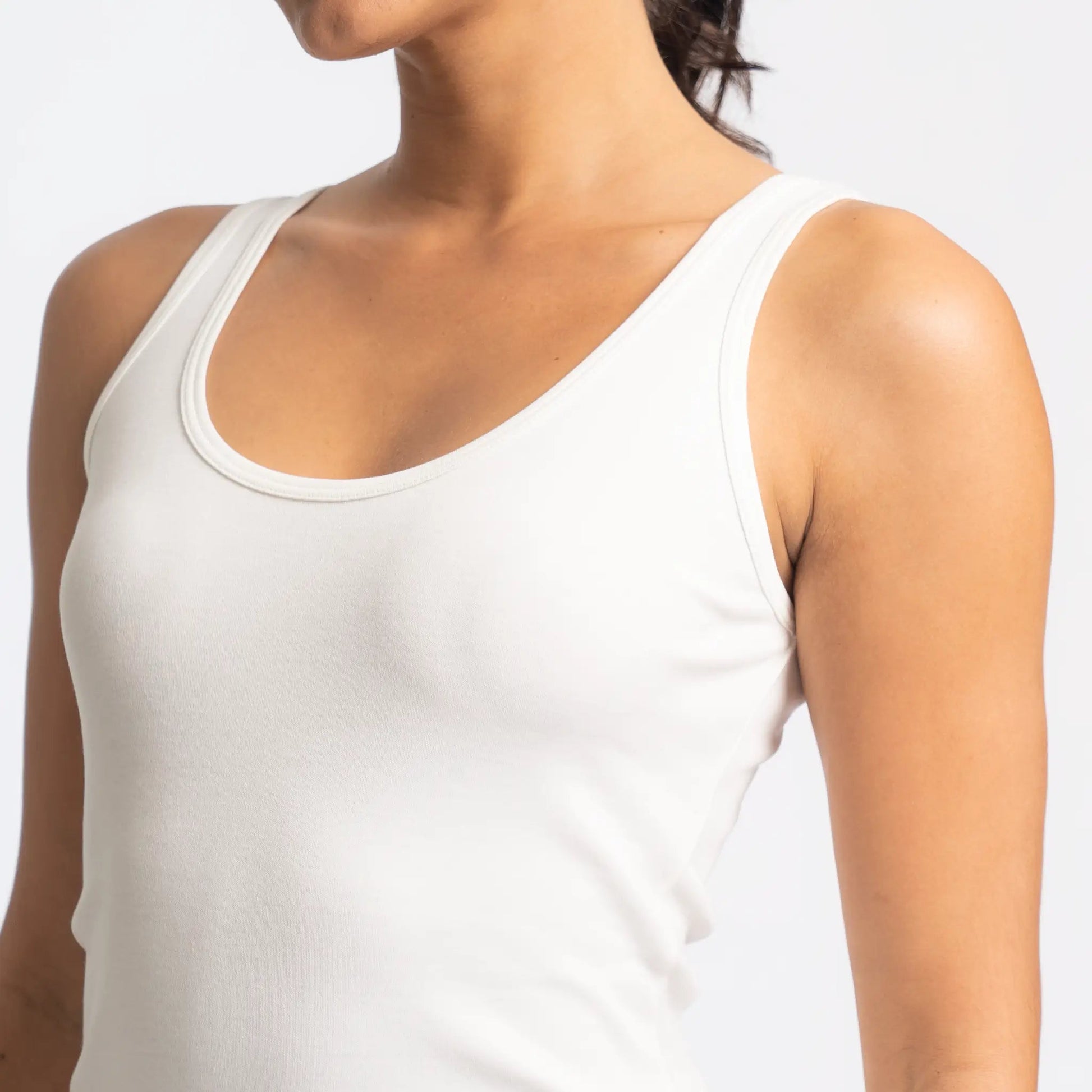 Women's Organic Pima Cotton Vest color White